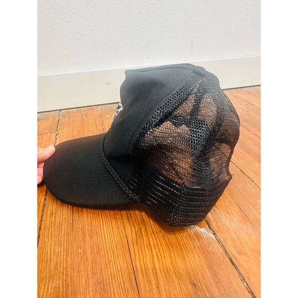 A**HOLES LIVE FOREVER Adult Black Trucker Skull Spiderweb Hat Cap - Picture 4 of 7